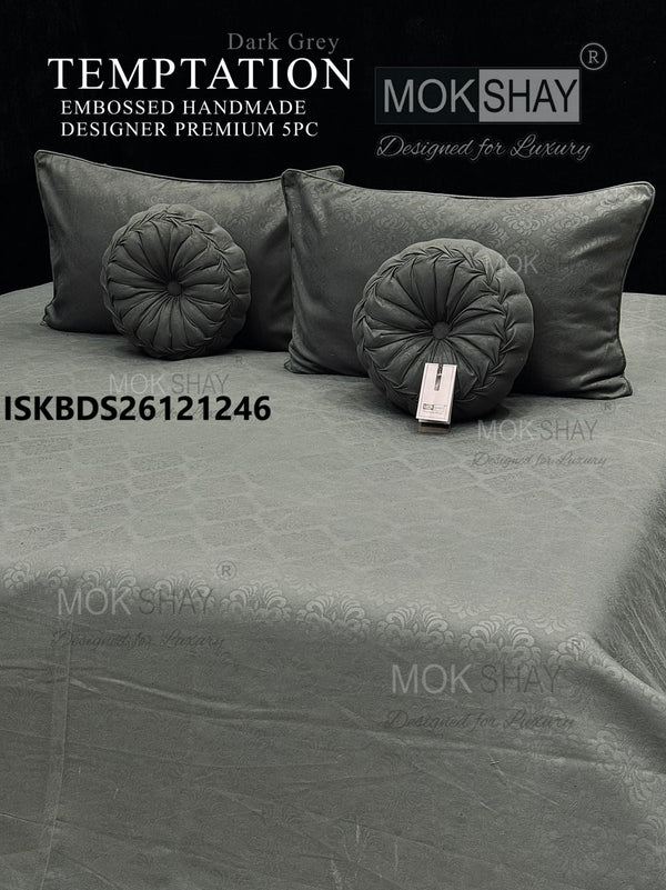 Embossed Handmade 5Pc Cushion Bedding Set-ISKBDS26121246