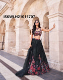 Embroidered Chinon Silk Lehenga With Blouse And Dupatta-ISKWLH21015707