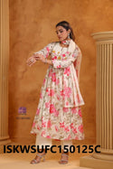 Digital Floral Printed Cotton Kurti With Pant And Dupatta-ISKWSUFC150125C