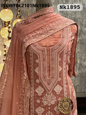 Embroidered Georgette Kurti With Shantoon Bottom And Chiffon Dupatta-ISKWFBL2101Nk1895