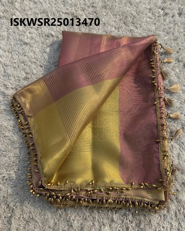 Banarasi Tissue Silk Saree With Blouse-ISKWSR25013470