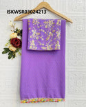 Georgette Saree With Embroidered Blouse-ISKWSR03024213