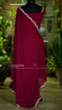 Embroidered Georgette Saree With Blouse-ISKWSR0302HS3657