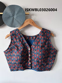 Hand Crafted Hand Block Printed Cotton Blouse-ISKWBL03026004