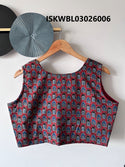 Hand Crafted Hand Block Printed Cotton Blouse-ISKWBL03026006