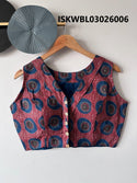 Hand Crafted Hand Block Printed Cotton Blouse-ISKWBL03026006