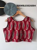 Hand Crafted Hand Block Printed Cotton Blouse-ISKWBL03026004