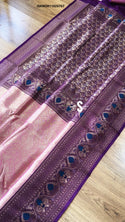 Banarasi Weaved Tissue Silk Saree With Contrast Self Weaving Blouse-ISKWSR11026767