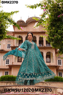 Digital Printed Maslin Anarkali Kurti With Pant And Chinon Dupatta-ISKWSU1202OMK2370