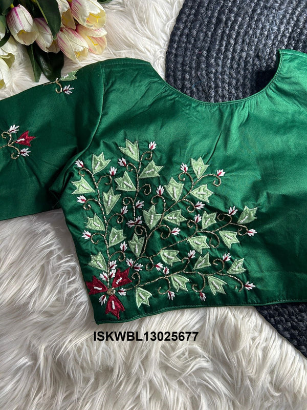 Embroidered Silk Blouse-ISKWBL13025677