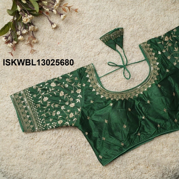 Embroidered Silk Blouse-ISKWBL13025680