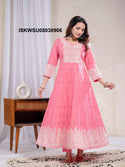 Embroidered Cotton Anarkali Kurti With Pant And Dupatta-ISKWSU05038906