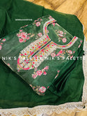 Digital Printed Tissue Organza Anarkali Kurti With Silk Pant And Dupatta-ISKWSU2403NP3158