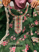 Digital Printed Tissue Organza Anarkali Kurti With Silk Pant And Dupatta-ISKWSU2403NP3158