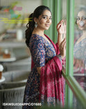 Kalamkari Printed Cotton Anarkali Kurti With Pant And Malmal Cotton Dupatta-ISKWSU0304PPC/D1680