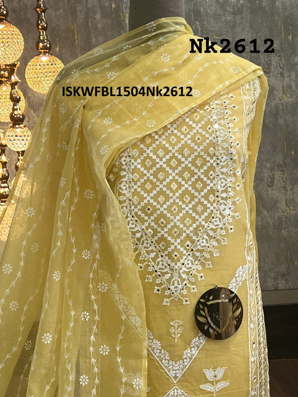Embroidered Kota Kurti With Rayon Bottom And Dupatta-ISKWFBL1504Nk2612