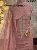 Embroidered Chanderi Kurti With Shantoon Bottom And Dupatta-ISKWFBL1604Nk2553