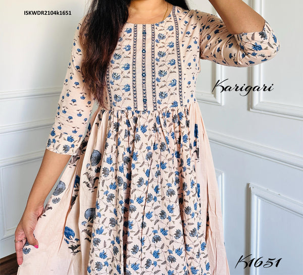 Printed Cotton Dress-ISKWDR2104k1651