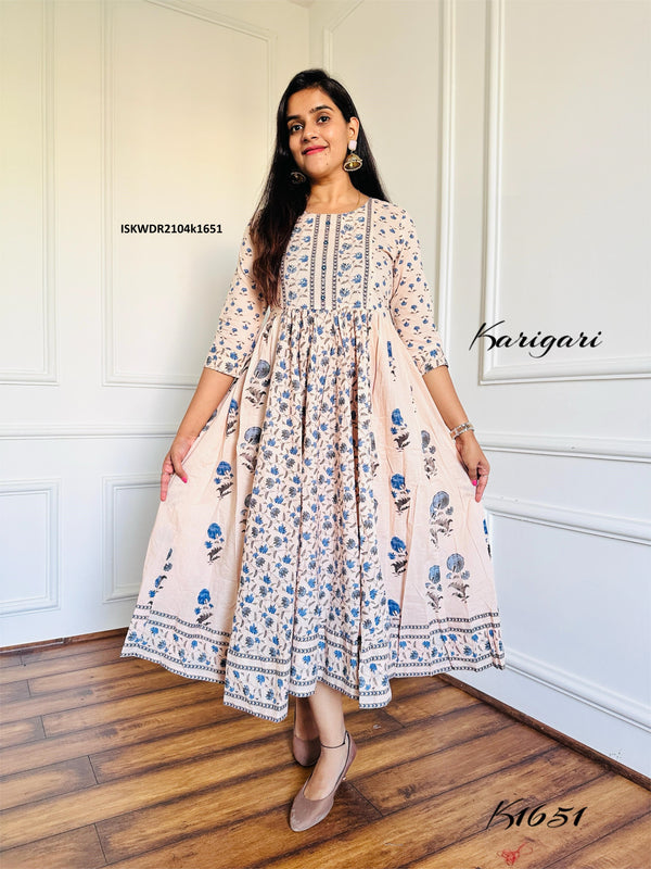 Printed Cotton Dress-ISKWDR2104k1651