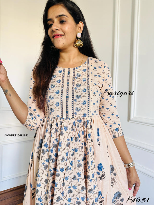 Printed Cotton Dress-ISKWDR2104k1651