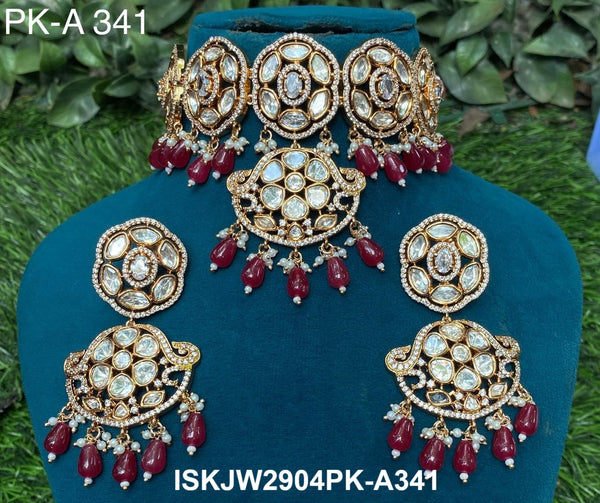Kundan Jewelry Set-ISKJW2904PK-A341