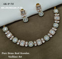 Pure Brass Real Kundan Jewelry Set-ISKJW2904AK-P-70