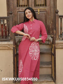 Printed Cotton Kurti With Pant-ISKWKU050834550