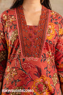 Printed Cotton Kurti With Pant And Dupatta-ISKWSU050822993