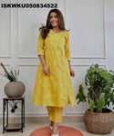 Embroidered Cotton Kurti With Pant-ISKWKU050834522