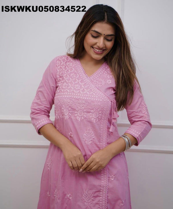 Embroidered Cotton Kurti With Pant-ISKWKU050834522