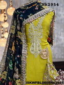 Embroidered Shimmer Tissue Kurti With Upada Silk Bottom And Digital Printed Organza Dupatta-ISKWFBL0608Nk2954