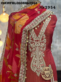 Embroidered Shimmer Tissue Kurti With Upada Silk Bottom And Digital Printed Organza Dupatta-ISKWFBL0608Nk2954