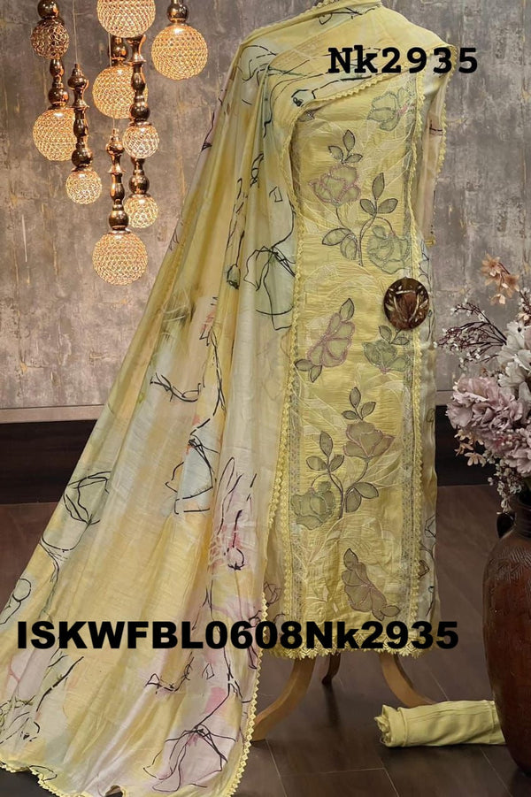Digital Printed Maslin Kurti With Shantoon Bottom And Dupatta-ISKWFBL0608Nk2935
