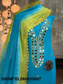 Embroidered Malmal Chanderi Kurti With Bottom And Dupatta-ISKWFBL060835007