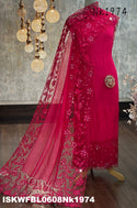 Embroidered Georgette Kurti With Dupatta-ISKWFBL0608Nk1974