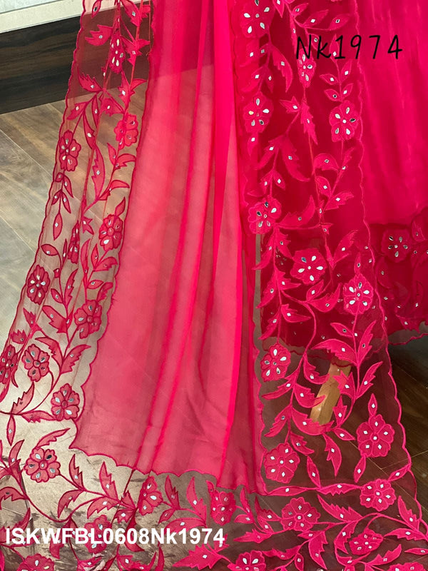 Embroidered Georgette Kurti With Dupatta-ISKWFBL0608Nk1974