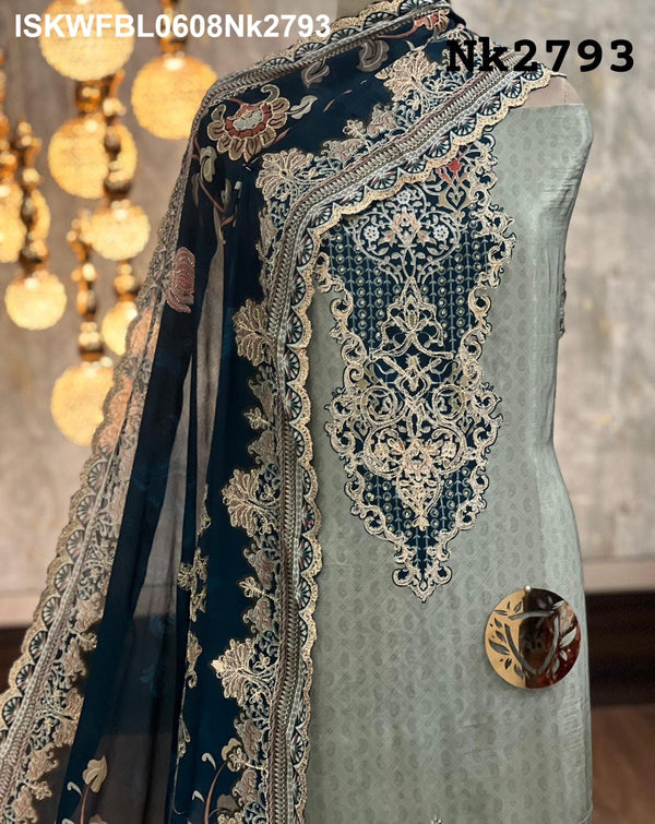 Digital Printed Kurti With Shantoon Bottom And Digital Printed Chiffon Dupatta-ISKWFBL0608Nk2793