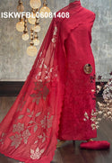 Embroidered Chanderi Silk Kurti With Shantoon Bottom And Dupatta-ISKWFBL06081408