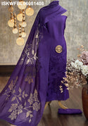 Embroidered Chanderi Silk Kurti With Shantoon Bottom And Dupatta-ISKWFBL06081408