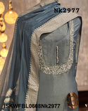 Embroidered Shimmer Kurti With Shantoon Bottom And Banarasi Silk Dupatta-ISKWFBL0608Nk2977