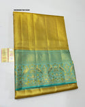 Handloom Silk Saree With Contrast Blouse-ISKWSR070815500