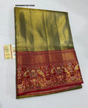 Handloom Silk Saree With Contrast Blouse-ISKWSR070815500