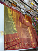 Handloom Silk Saree With Contrast Blouse-ISKWSR070815500