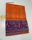 Handloom Silk Saree With Contrast Blouse-ISKWSR070815501