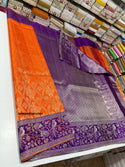 Handloom Silk Saree With Contrast Blouse-ISKWSR070815501