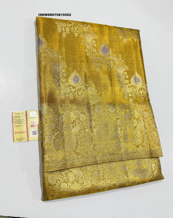 Handloom Silk Saree With Contrast Blouse-ISKWSR070815502