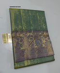 Handloom Silk Saree With Contrast Blouse-ISKWSR070815504