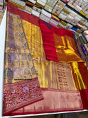 Handloom Silk Saree With Contrast Blouse-ISKWSR070815505