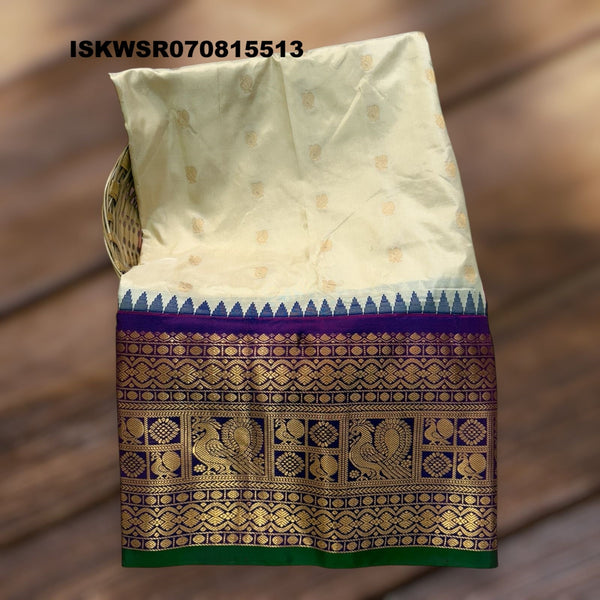 Silk Saree With Contrast Blouse-ISKWSR070815513