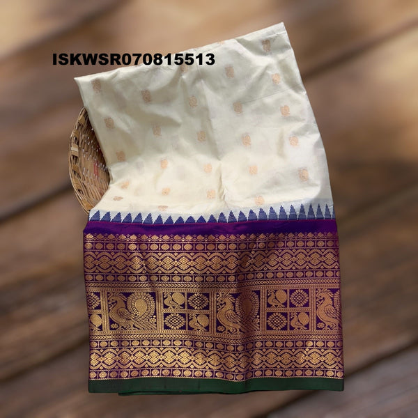 Silk Saree With Contrast Blouse-ISKWSR070815513